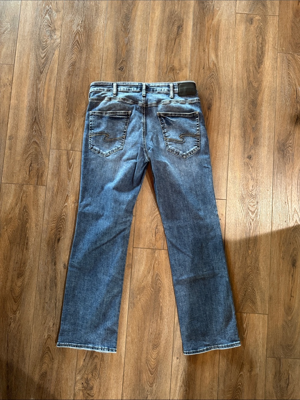 Silver Jean company Men's Blue Straight-Leg Jeans 36x32